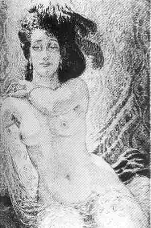 The model is Rita Lee who posed for Norman Lindsay for six years from 1936